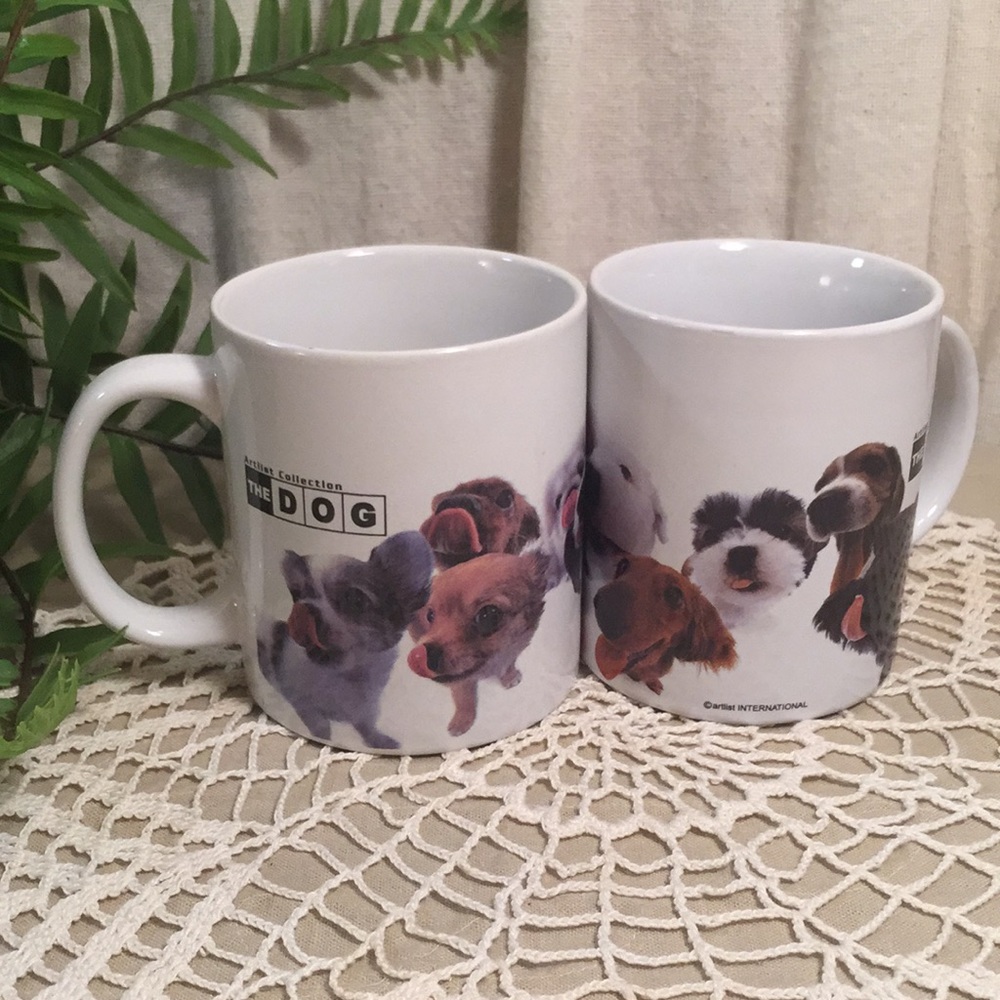 Set Of Two The Dog Mugs